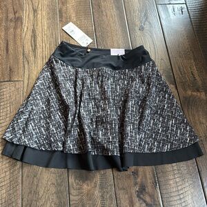 Calia‎ NWT Black double layer mesh Skort Small